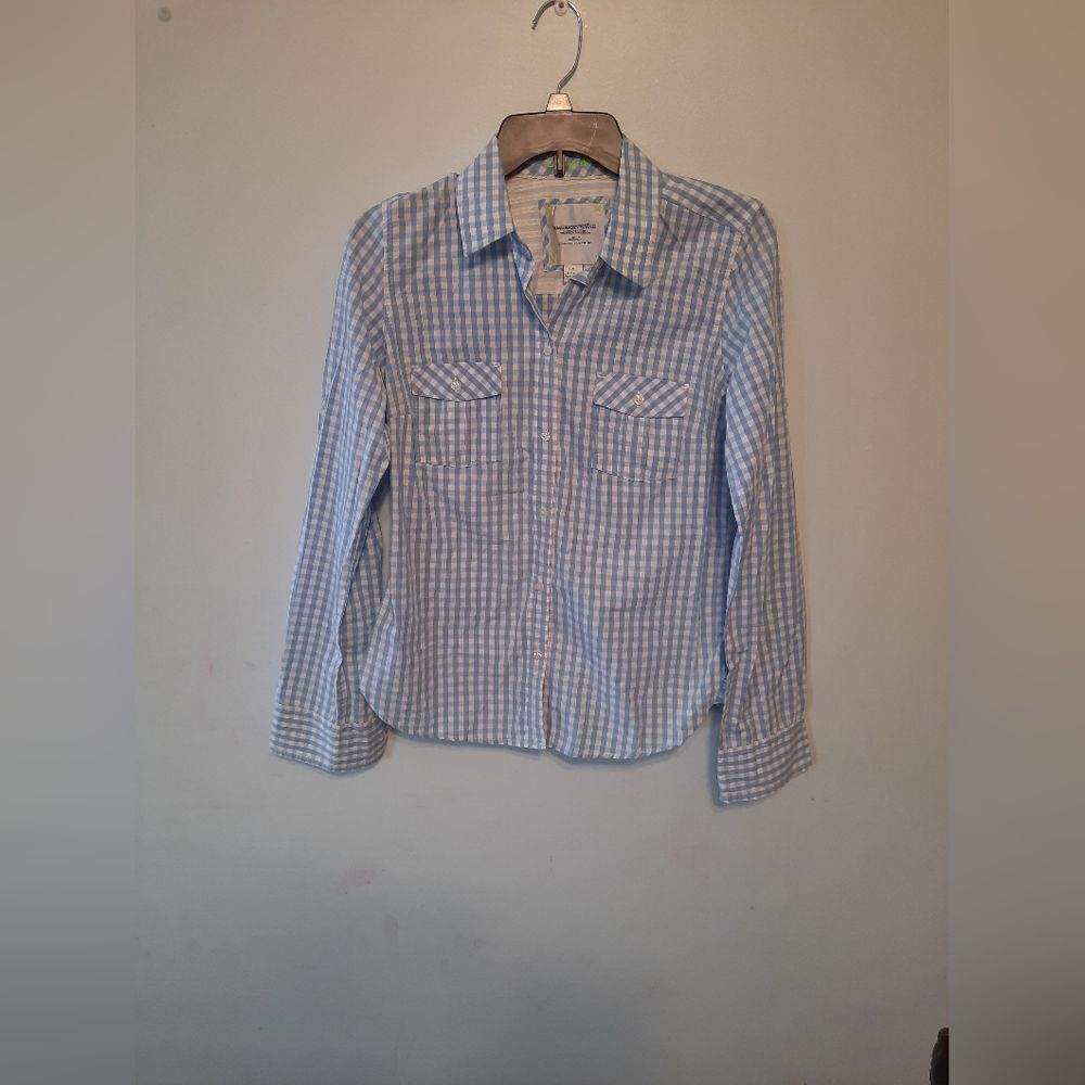 American Eagle Outfitters blue striped button down size 8